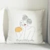 Personalised Fleur Line Art Cushion -Personalise Store 221801760000