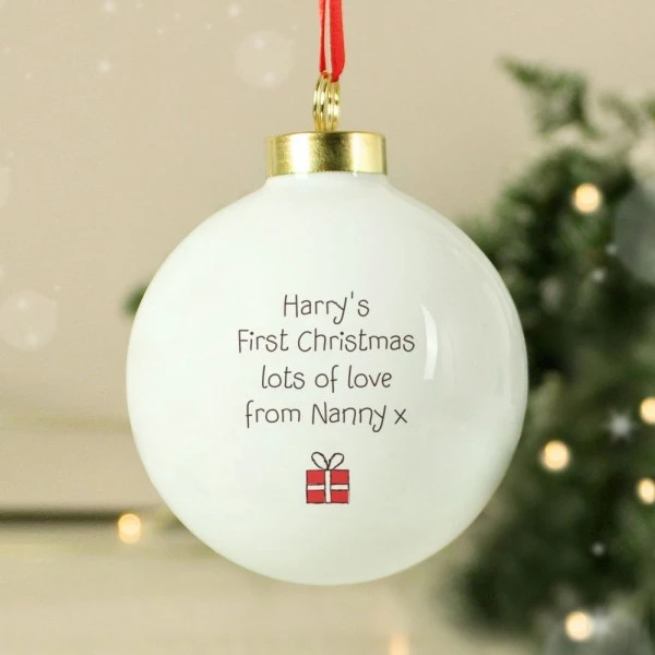 Personalised My 1st Xmas Teddy Bear Bauble 5 Personalised My 1st Xmas Teddy Bear Bauble - Image 3