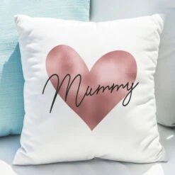 Personalised Name Only Rose Gold Heart Cushion 5 Personalised Name Only Rose Gold Heart Cushion -Personalise Store 4004392 2