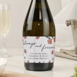 Personalised Floral Always And Forever Bottle Of Prosecco -Personalise Store 4004591 2
