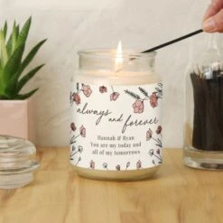 Personalised Always & Forever Large Scented Jar Candle -Personalise Store 4004740 3