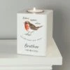 Personalised Robins Appear White Wooden Tea Light Holder 2 Personalised Robins Appear White Wooden Tea Light Holder -Personalise Store 4005074