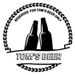 Tabblue Personalised Bluetooth Side Table With Surround Sound - White - Beer Sticker -Personalise Store bluetooth table beer sticker 2