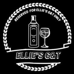 Tabblue Personalised Bluetooth Side Table With Surround Sound - Black - G&T Sticker -Personalise Store bluetooth table g t sticker white