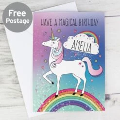 Personalise Store 42 Personalised Unicorn Card