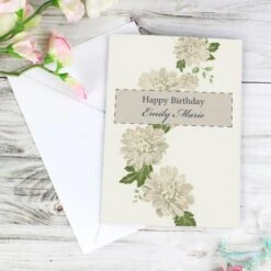 Personalised Gold Floral Card -Personalise Store gc00530 3