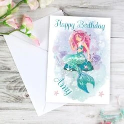 Personalised Mermaid Card -Personalise Store gc00538 5