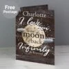 Personalised To The Moon & Infinity... Card -Personalise Store gc00539