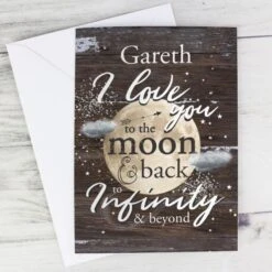 Personalised To The Moon & Infinity... Card -Personalise Store gc00539 2