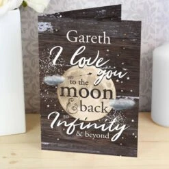 Personalised To The Moon & Infinity... Card -Personalise Store gc00539 3