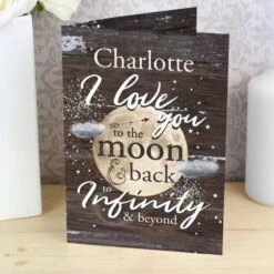 Personalised To The Moon & Infinity... Card -Personalise Store gc00539 4