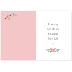 Personalised Floral Bouquet Mother's Day Card -Personalise Store gc00543 3