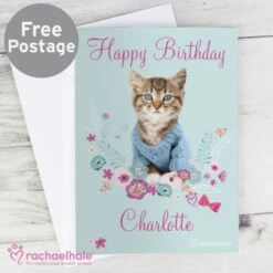 Personalise Store 28 Personalised Rachael Hale Cute Kitten Card