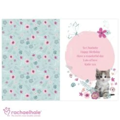Personalised Rachael Hale Cute Kitten Card 10 Personalised Rachael Hale Cute Kitten Card -Personalise Store gc00547 2