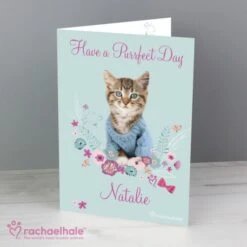 Personalised Rachael Hale Cute Kitten Card 12 Personalised Rachael Hale Cute Kitten Card -Personalise Store gc00547 4