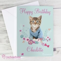 Personalised Rachael Hale Cute Kitten Card 13 Personalised Rachael Hale Cute Kitten Card -Personalise Store gc00547 5