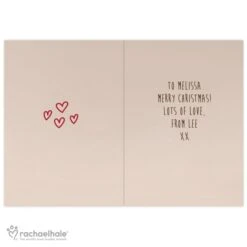 Personalised Rachael Hale "All I Want For Christmas" Puppy Card -Personalise Store gc00553 2