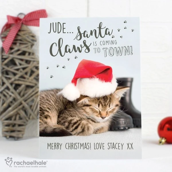 Personalised Rachael Hale Santa Claws Christmas Cat Card 6 Personalised Rachael Hale Santa Claws Christmas Cat Card - Image 4
