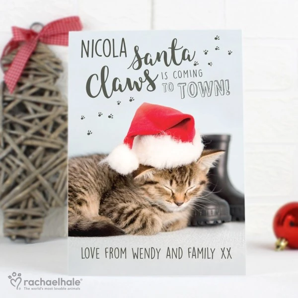 Personalised Rachael Hale Santa Claws Christmas Cat Card 7 Personalised Rachael Hale Santa Claws Christmas Cat Card - Image 5