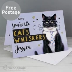 Personalised Rachael Hale You're The Cats Whiskers Card