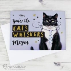 Personalised Rachael Hale You're The Cats Whiskers Card 12 Personalised Rachael Hale You're The Cats Whiskers Card -Personalise Store gc00569 3