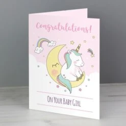 Personalised Baby Unicorn Card -Personalise Store gc00570 2