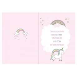 Personalised Baby Unicorn Card -Personalise Store gc00570 8