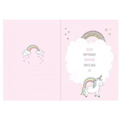 Personalised Baby Unicorn Card -Personalise Store gc00570 9