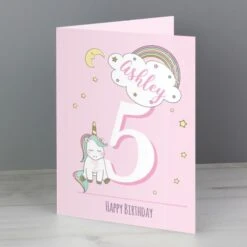 Personalised Baby Unicorn Birthday Age Card 14 Personalised Baby Unicorn Birthday Age Card -Personalise Store gc00575 2