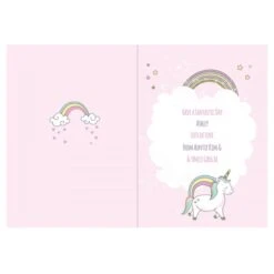 Personalised Baby Unicorn Birthday Age Card 18 Personalised Baby Unicorn Birthday Age Card -Personalise Store gc00575 6
