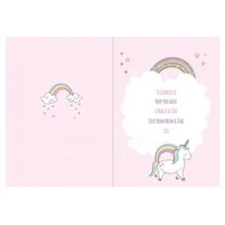 Personalised Baby Unicorn Birthday Age Card 19 Personalised Baby Unicorn Birthday Age Card -Personalise Store gc00575 7