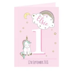 Personalised Baby Unicorn Birthday Age Card 20 Personalised Baby Unicorn Birthday Age Card -Personalise Store gc00575 8