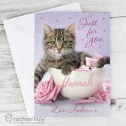 Personalised Rachael Hale "Just For You" Kitten Card -Personalise Store gc00580 3