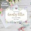 Personalised Gold Floral Watercolour Card 1 Personalised Gold Floral Watercolour Card -Personalise Store gc00590