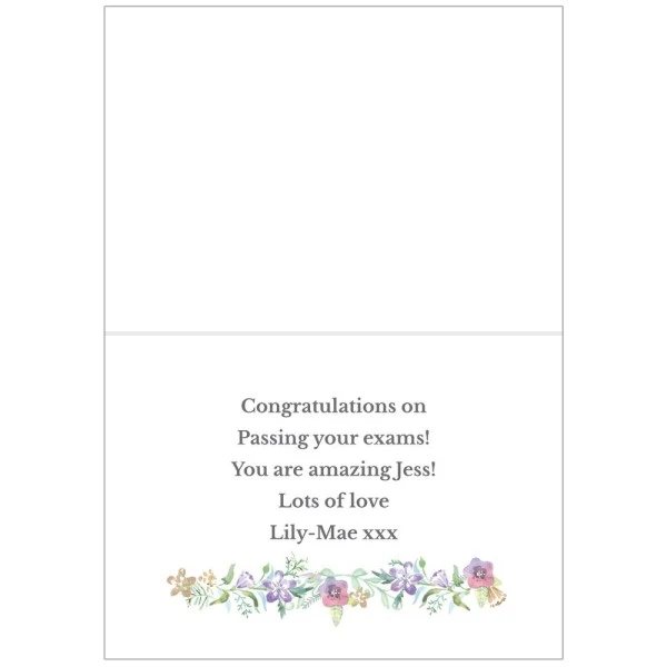 Personalised Gold Floral Watercolour Card 7 Personalised Gold Floral Watercolour Card - Image 5