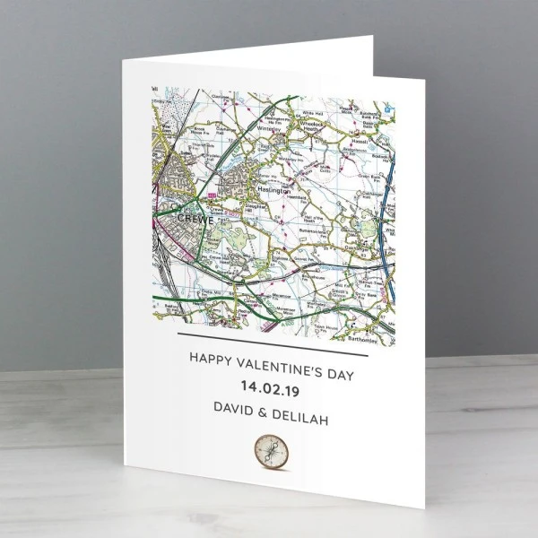 Personalised Present Day Map Compass Card 7 Personalised Present Day Map Compass Card - Image 5