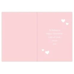 Personalised Valentine's Day Confetti Hearts Card 13 Personalised Valentine's Day Confetti Hearts Card -Personalise Store gc00623 5