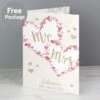Personalised Mr & Mrs Confetti Hearts Wedding Card -Personalise Store gc00624