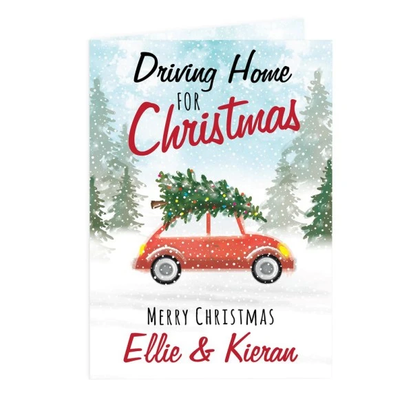Personalised "Driving Home For Christmas'" Card 4 Personalised "Driving Home For Christmas'" Card - Image 2
