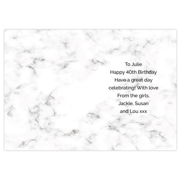 Personalised Marble And Rose Gold Birthday Card 6 Personalised Marble And Rose Gold Birthday Card - Image 4