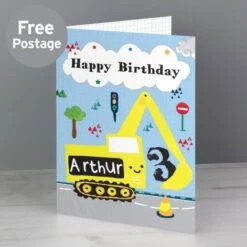 Personalise Store 38 Personalised Digger Birthday Card