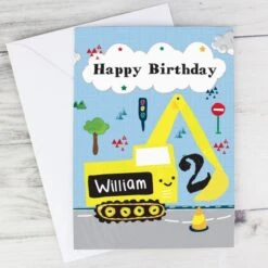 Personalised Digger Birthday Card 13 Personalised Digger Birthday Card -Personalise Store gc00631 3