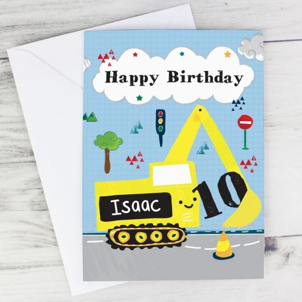 Personalised Digger Birthday Card 7 Personalised Digger Birthday Card - Image 5