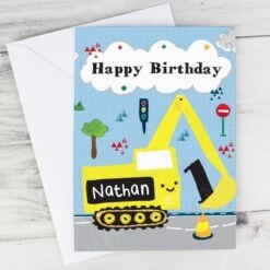 Personalised Digger Birthday Card 15 Personalised Digger Birthday Card -Personalise Store gc00631 5