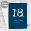 Personalised Floral Age Birthday Card