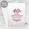 Personalised 40th Ruby Anniversary Card 2 Personalised 40th Ruby Anniversary Card -Personalise Store gc00659