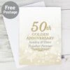 Personalised 50th Golden Anniversary Card -Personalise Store gc00660