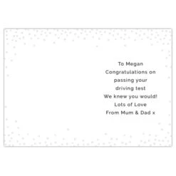 Personalised Passed Driving Test Card -Personalise Store gc00671 2