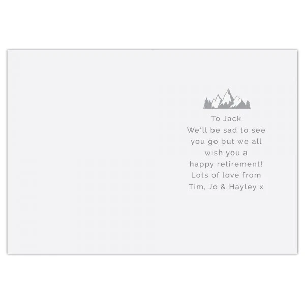 Personalised Leaving Retirement Adventure Card 5 Personalised Leaving Retirement Adventure Card - Image 3