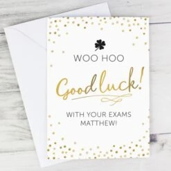 Personalised Good Luck Card -Personalise Store gc00679 4
